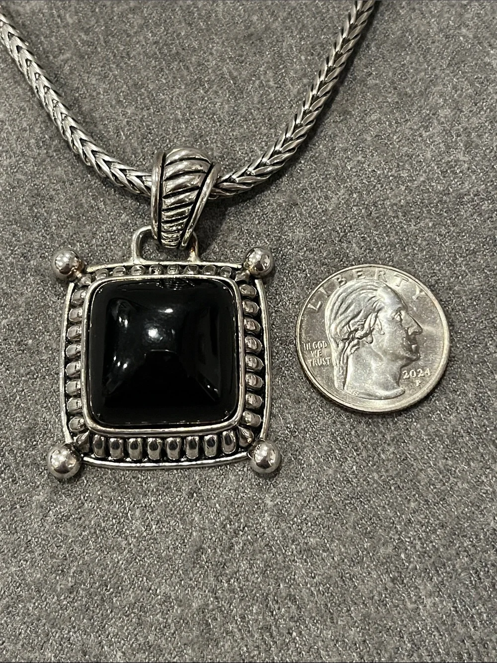 Premier Designs Faux Black Onyx Necklace
